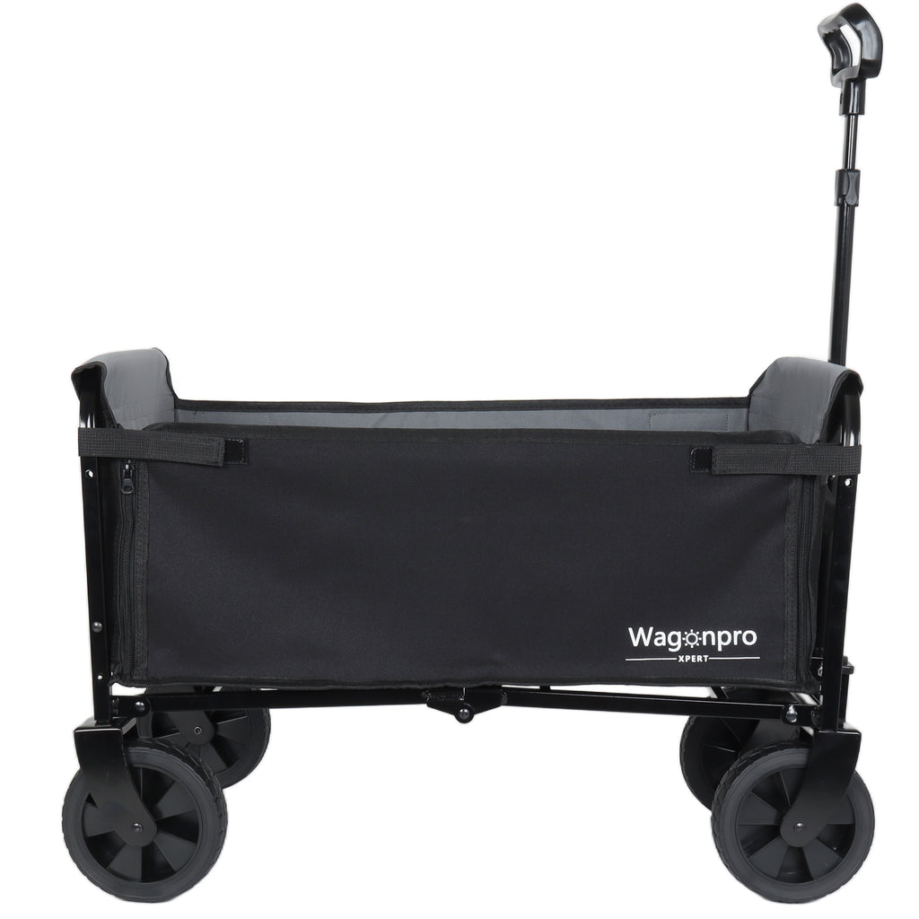 All-in-One Convertible Folding Trolley with Bench Seat and Dog Leash