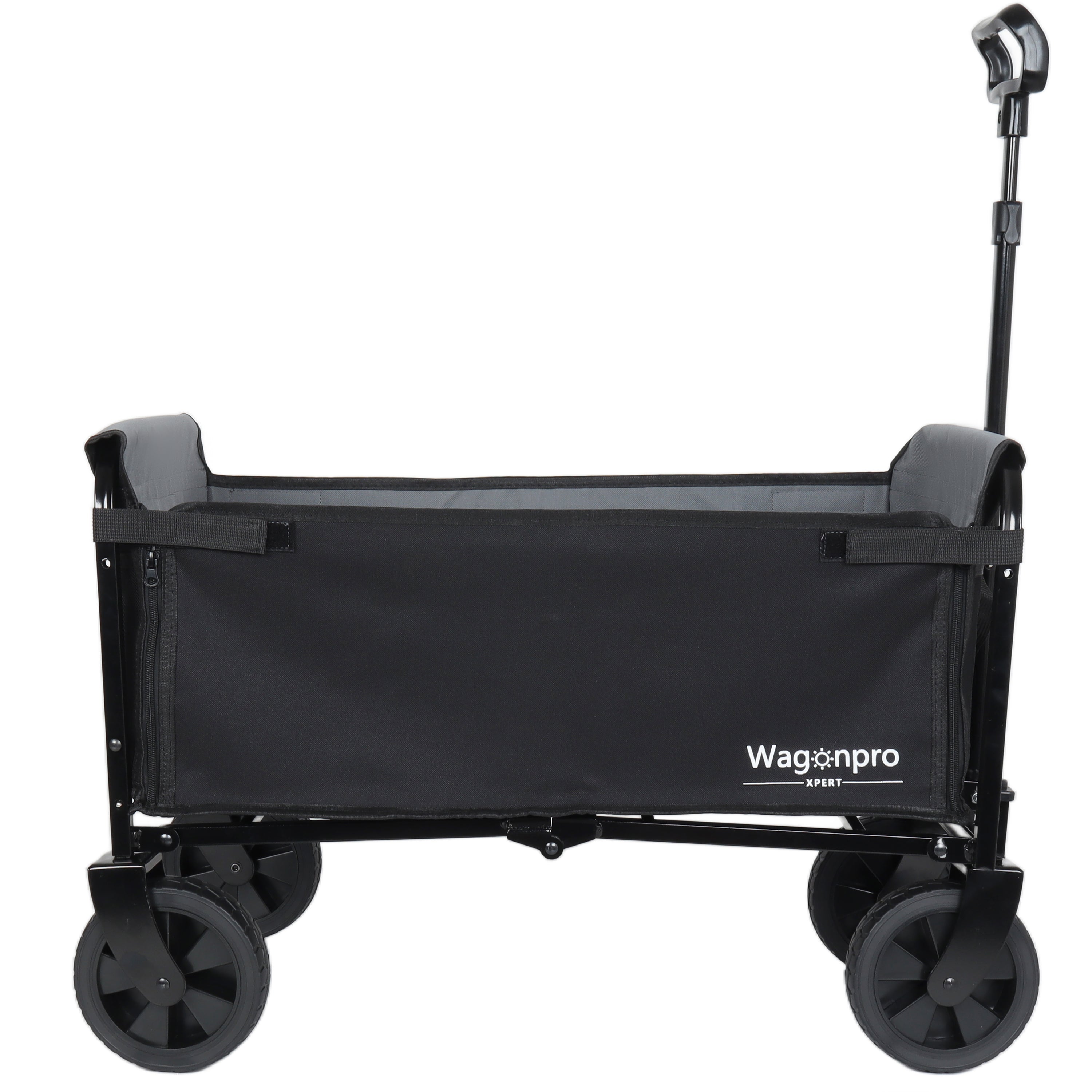 All-in-One Convertible Folding Trolley with Bench Seat and Dog Leash