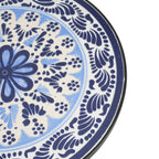 Patio Side Table, Blue + Black