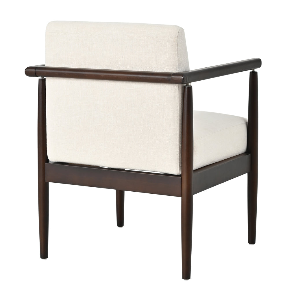 Mid-Century 7-Piece Dining Table Set, 70" Rubber Wood