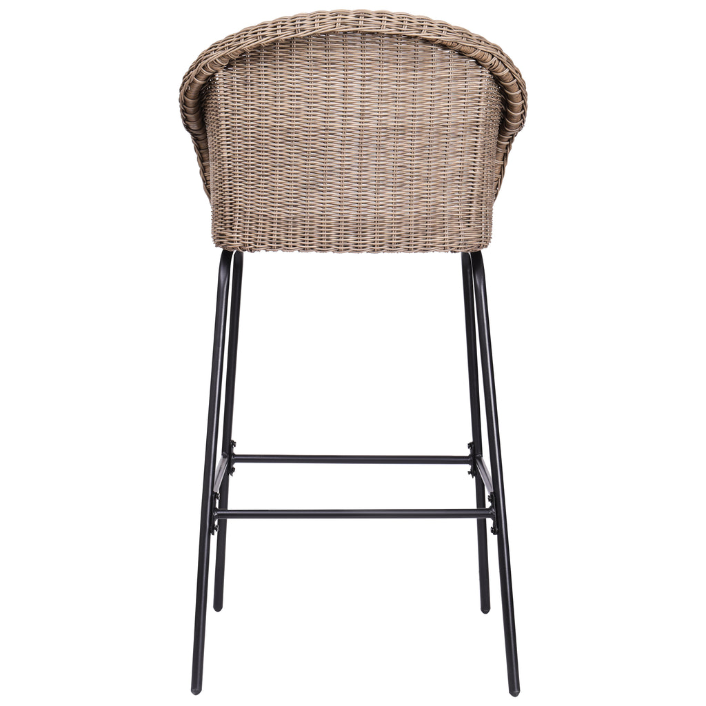 Ladd Outdoor Metal Wicker Barstool