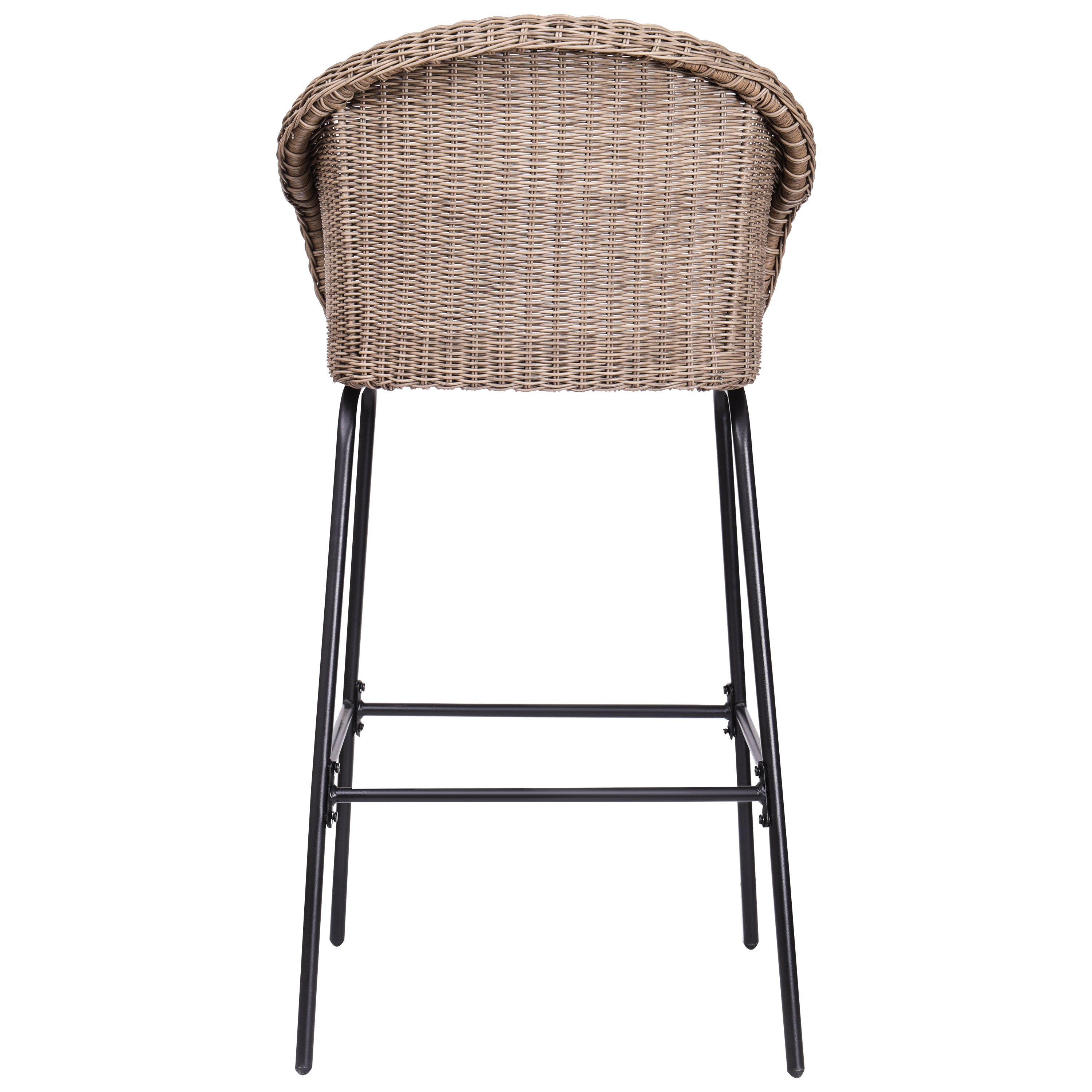 Ladd Outdoor Metal Wicker Barstool