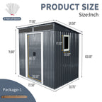 6ft x 5ft Outdoor Metal Storage Shed with Window