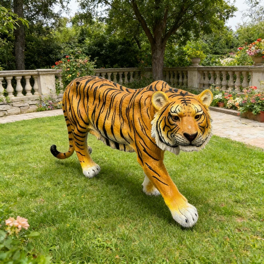 Simulated Tiger Resin Garden Statue