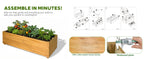 Solid Fir Wood Raised Garden Bed with Liner