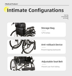 Aluminum Foldable Lightweight Adult Wheelchair