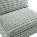 Jenny Plush Fabric Armless Slipper Chair