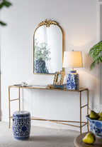 Elegant Table Lamp with Blue Decorative Patterns