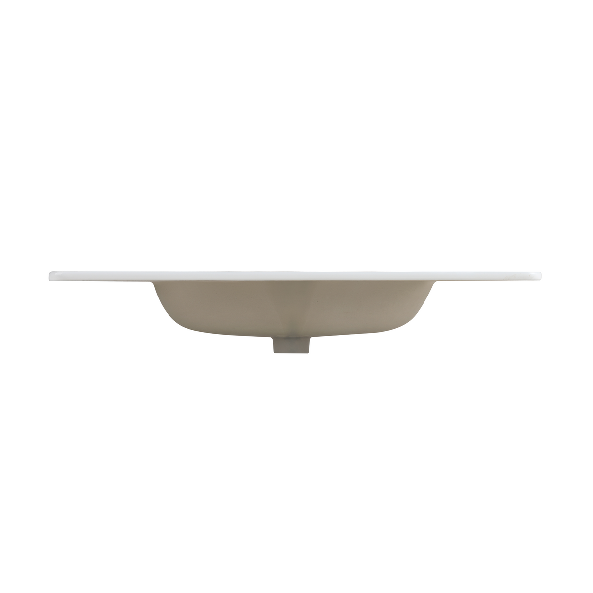 Integrated Carrara Ceramic Basin Sink, 35.85-Inch, White