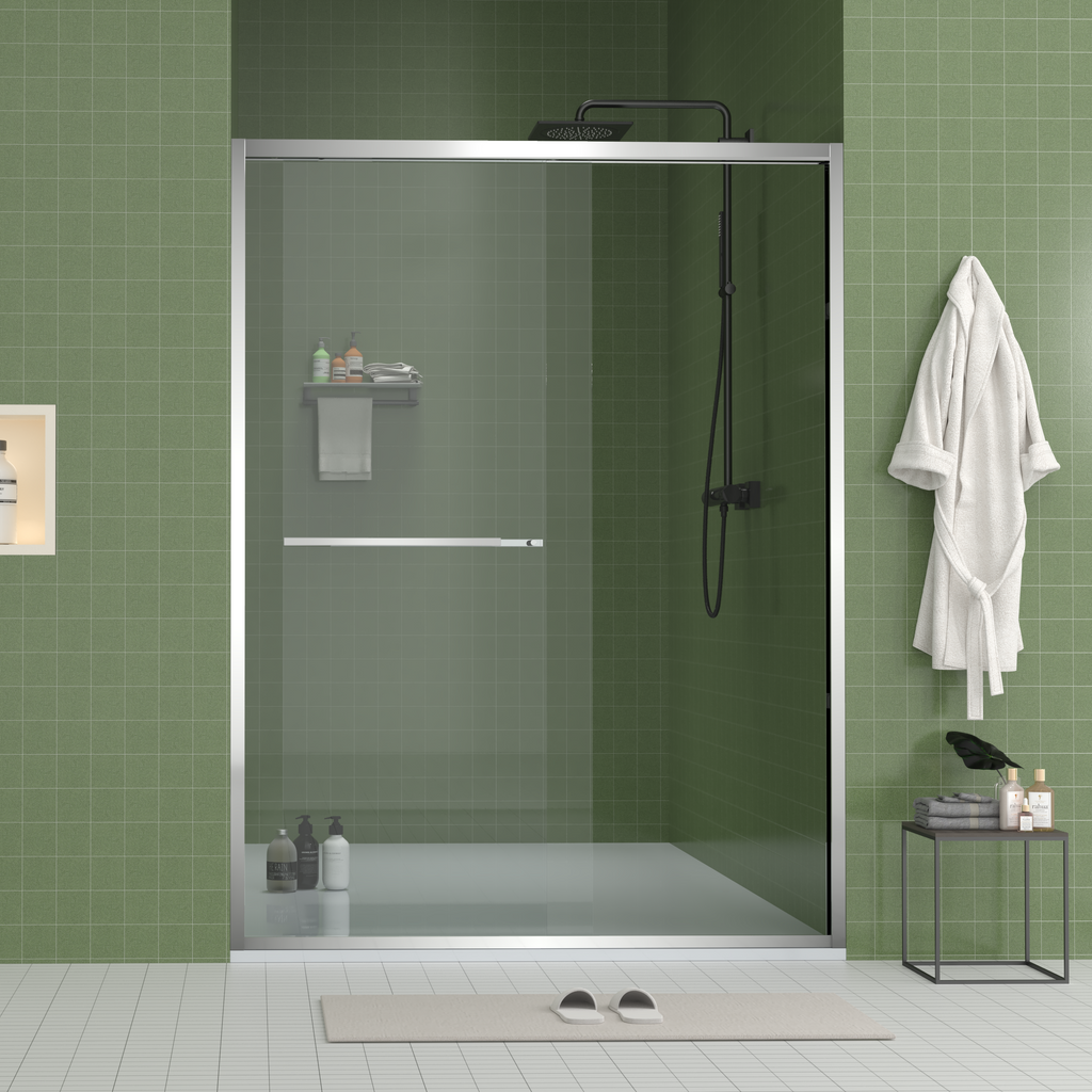 Aluminum Frame Double Sliding Shower Door