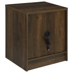 Geary Dark Pine 2-Drawer Nightstand with LED Lights and USB