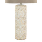30" Contemporary Polyresin Table Lamp in Brushed Taos