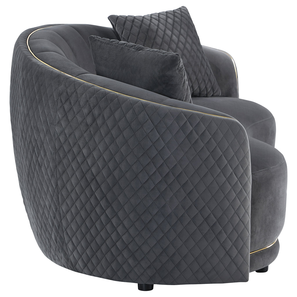 Lorraine Dark Upholstered Loveseat
