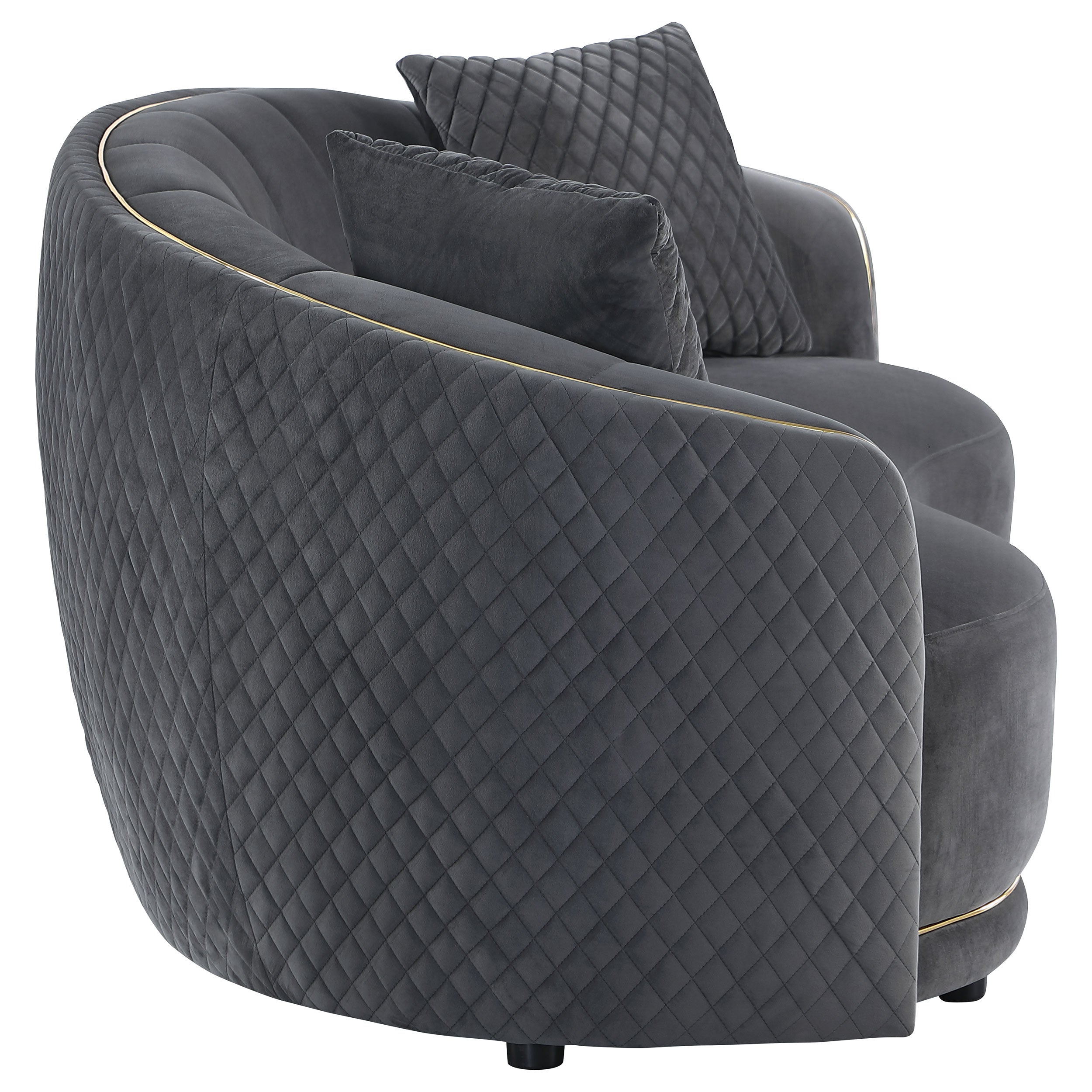 Lorraine Dark Upholstered Loveseat