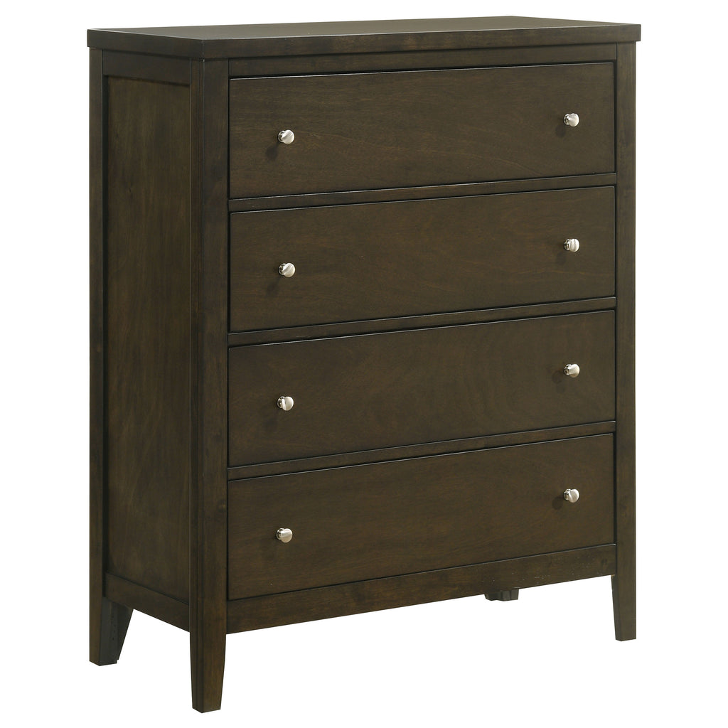 Clement Dark Cocoa 4-Drawer Chest of Drawers