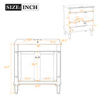 30" Luxurious Bathroom Vanity Cabinet with Ceramic Sink Basin