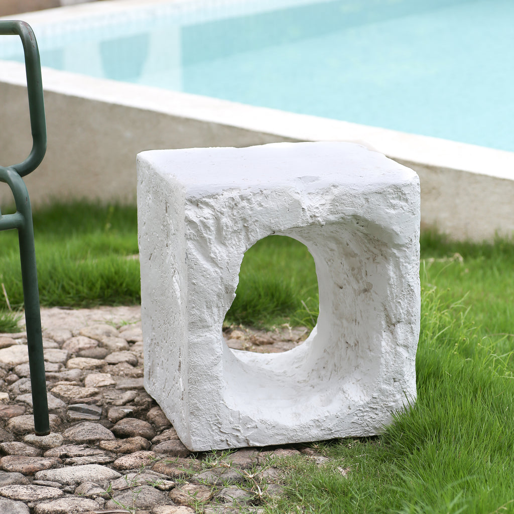Lyra Outdoor Patio Karst Cave Inspired MGO Side Table