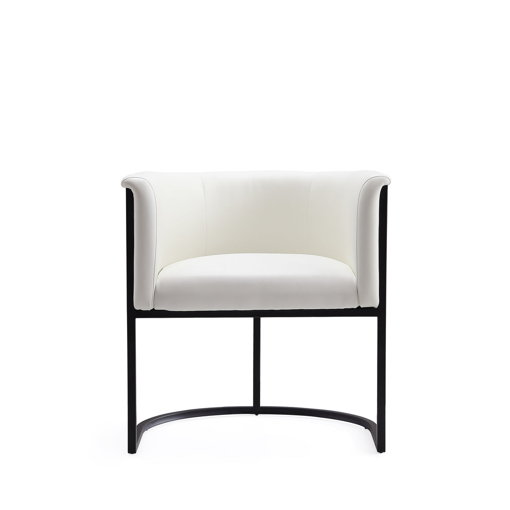 Cosmopolitan Metal Vegan Leather Dining Chair