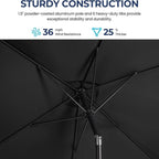 6.5 x 10 ft Rectangular Patio Umbrella