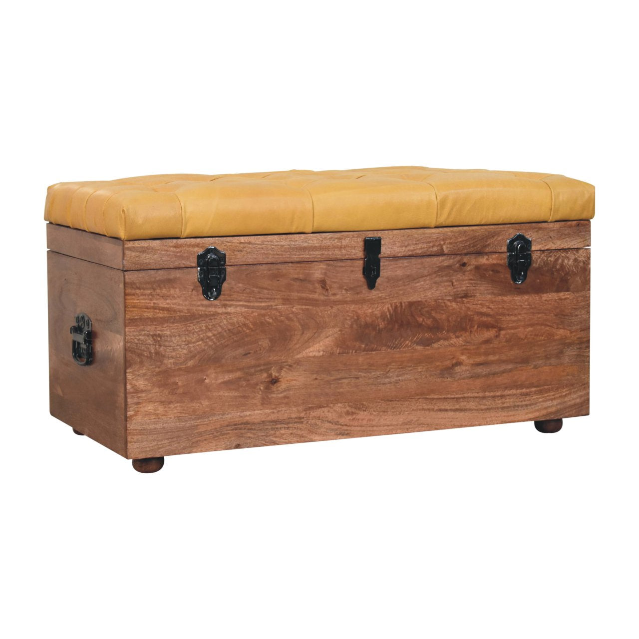 Solid Wood Buffalo Hide Honey Storage Box