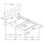 Charcoal Tufted Full Panel Bed