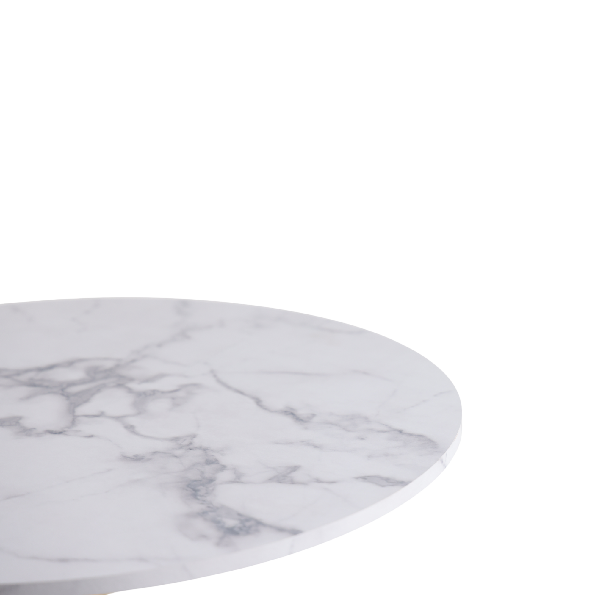 Mid-Century Tulip Dining Table With White Marble Top