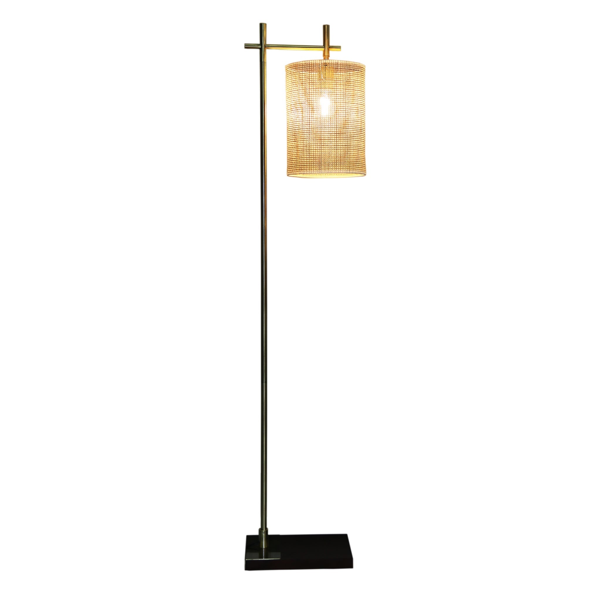 Brizo Bamboo Lampshade Floor Lamp