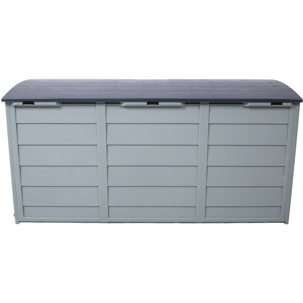 75 Gallon Resin Deck Box with Wheels for Outdoor Storage