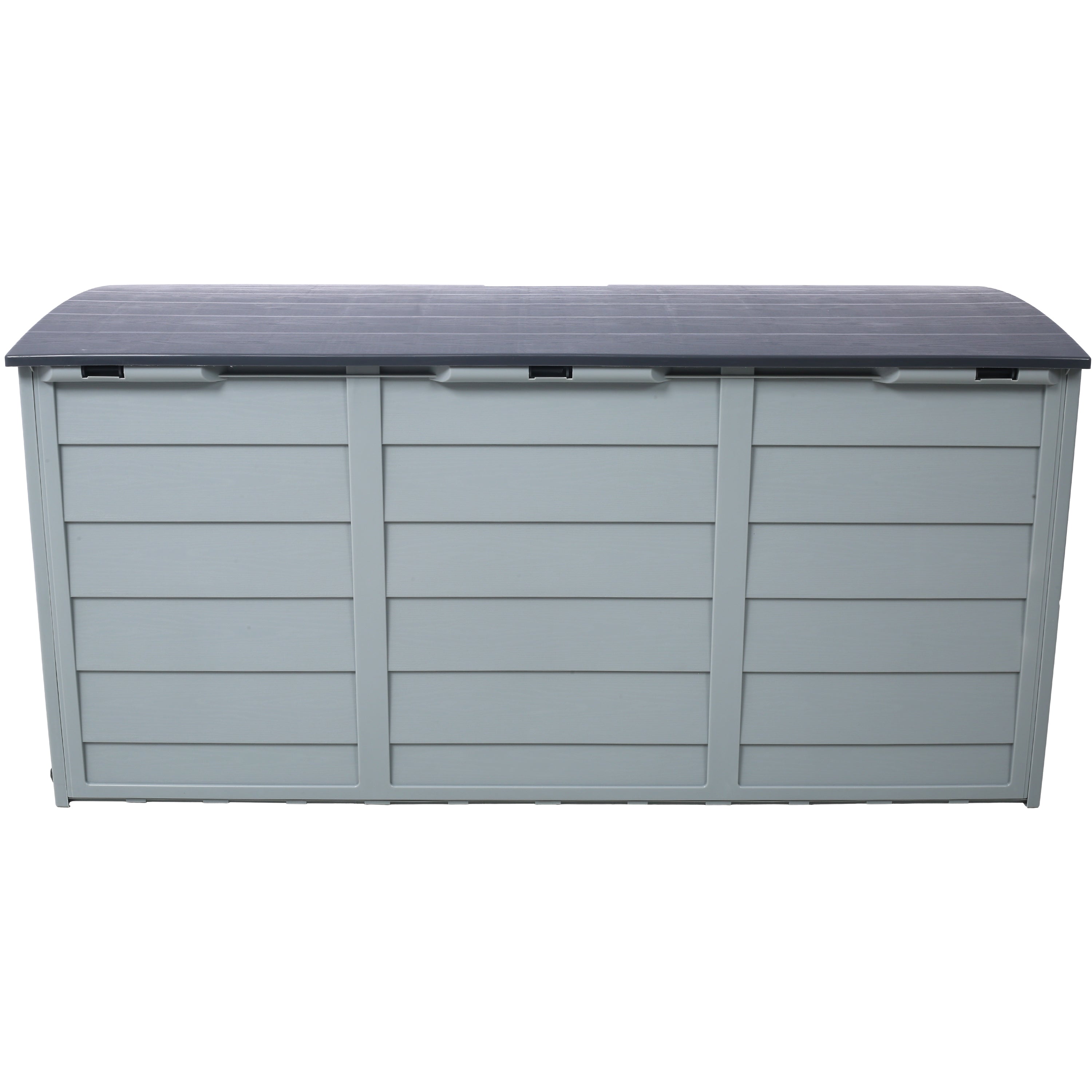 75 Gallon Resin Deck Box with Wheels for Outdoor Storage