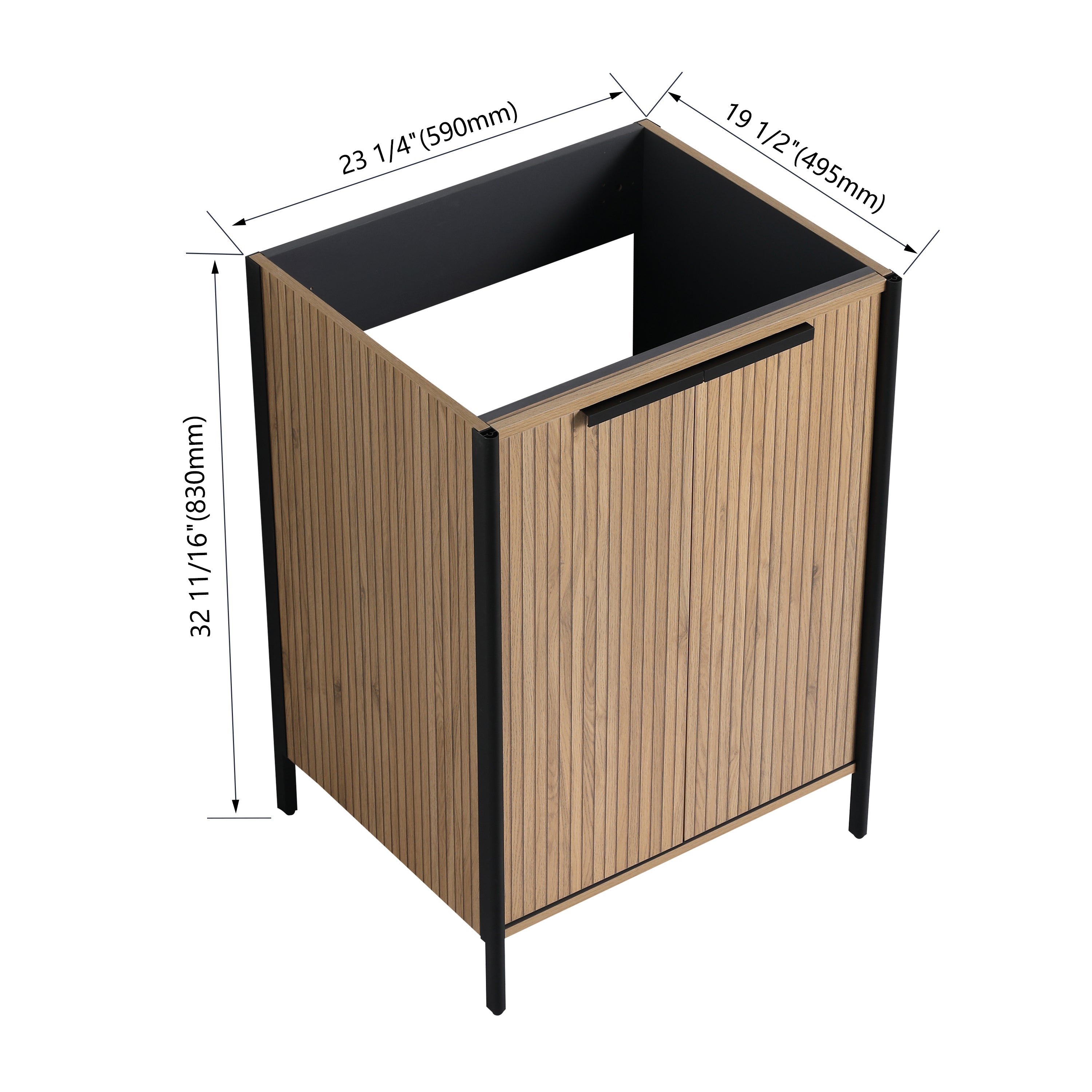 24" Freestanding Bathroom Vanity (KD-Packing) - Excludes Sink