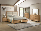 1pc Contemporary 2-Drawer Nightstand