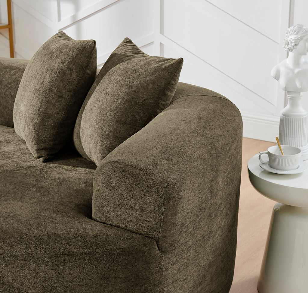 Modern Cloud 4-Seater Sectional Curved Sofa