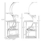 White S-Shaped Plant Stand - 8 Tier Plant Shelf
