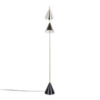 65" Contemporary Metal Floor Lamp in Plated Nickel