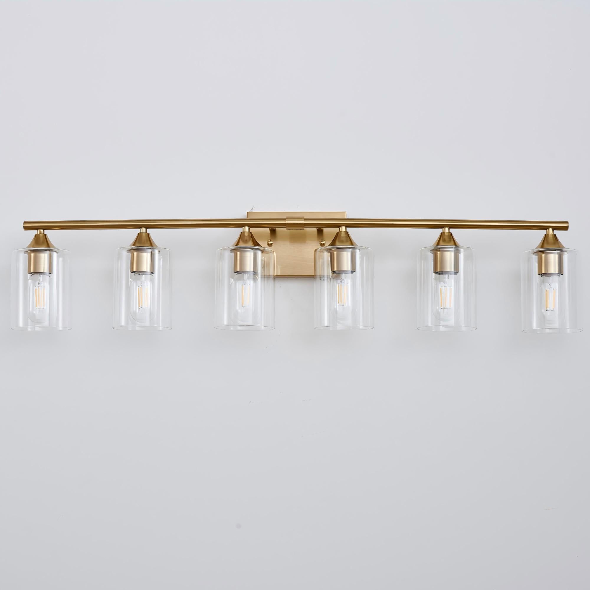 6-Light Brushed Bathroom Vanity Wall Light