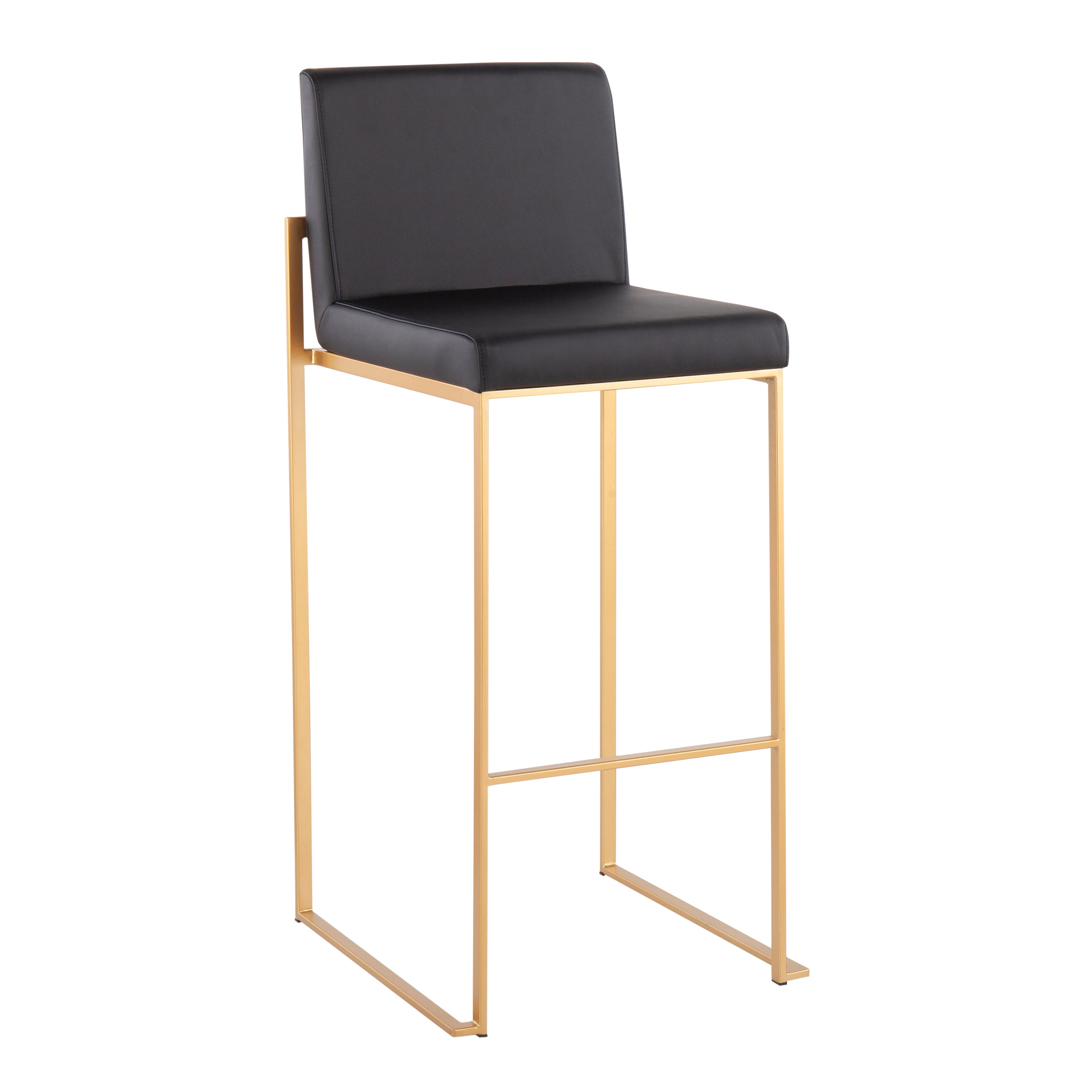 30" Contemporary High Back Barstool Set of Three