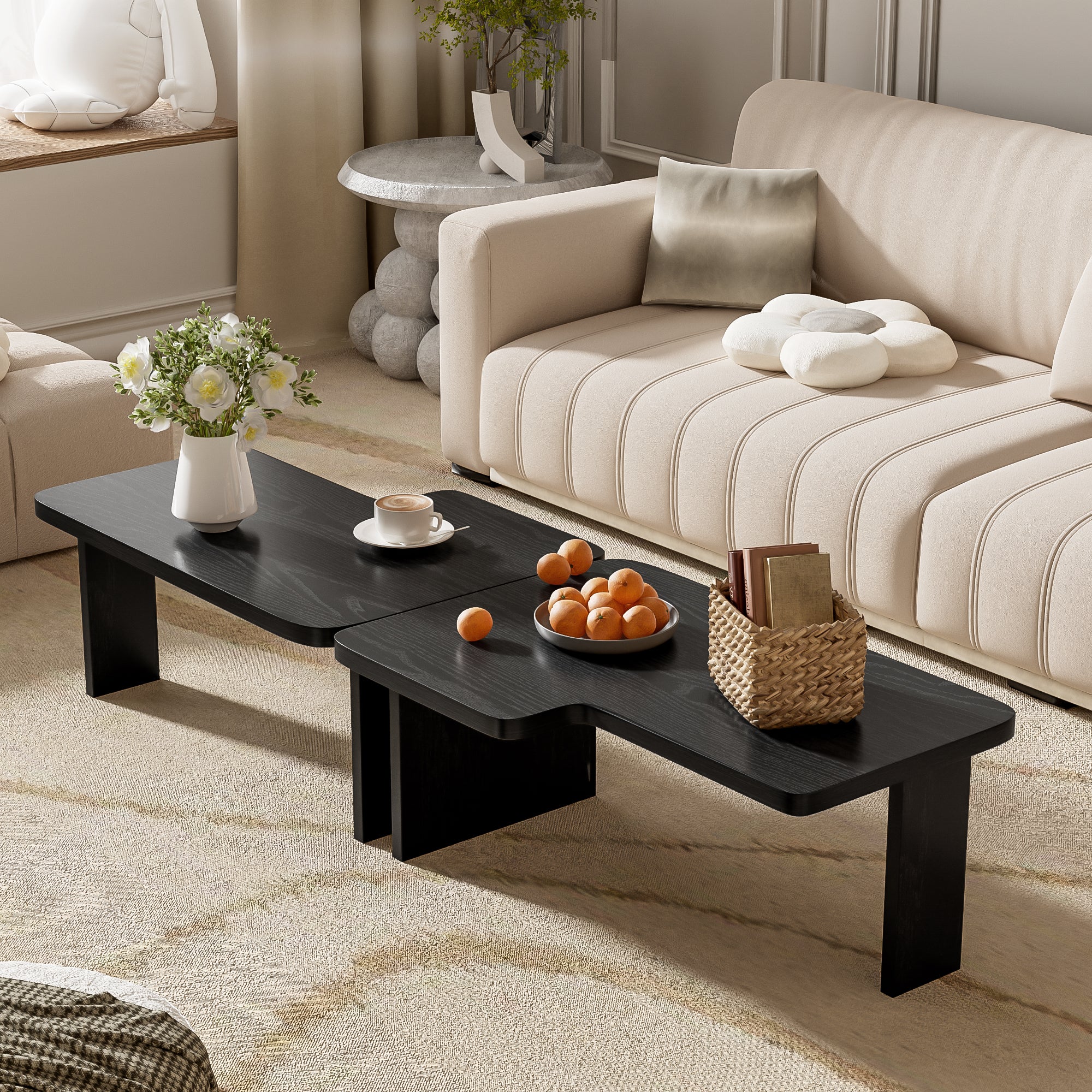 U-Can Modern Minimalist Coffee Table Set