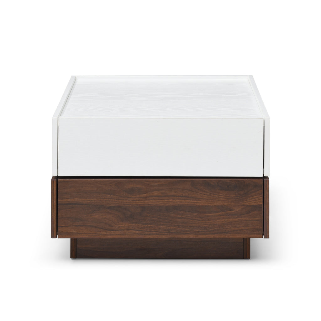 Rotating Coffee Table with 2 Drawers