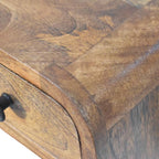 Solid Wood Curved Wall Mounted Bedside