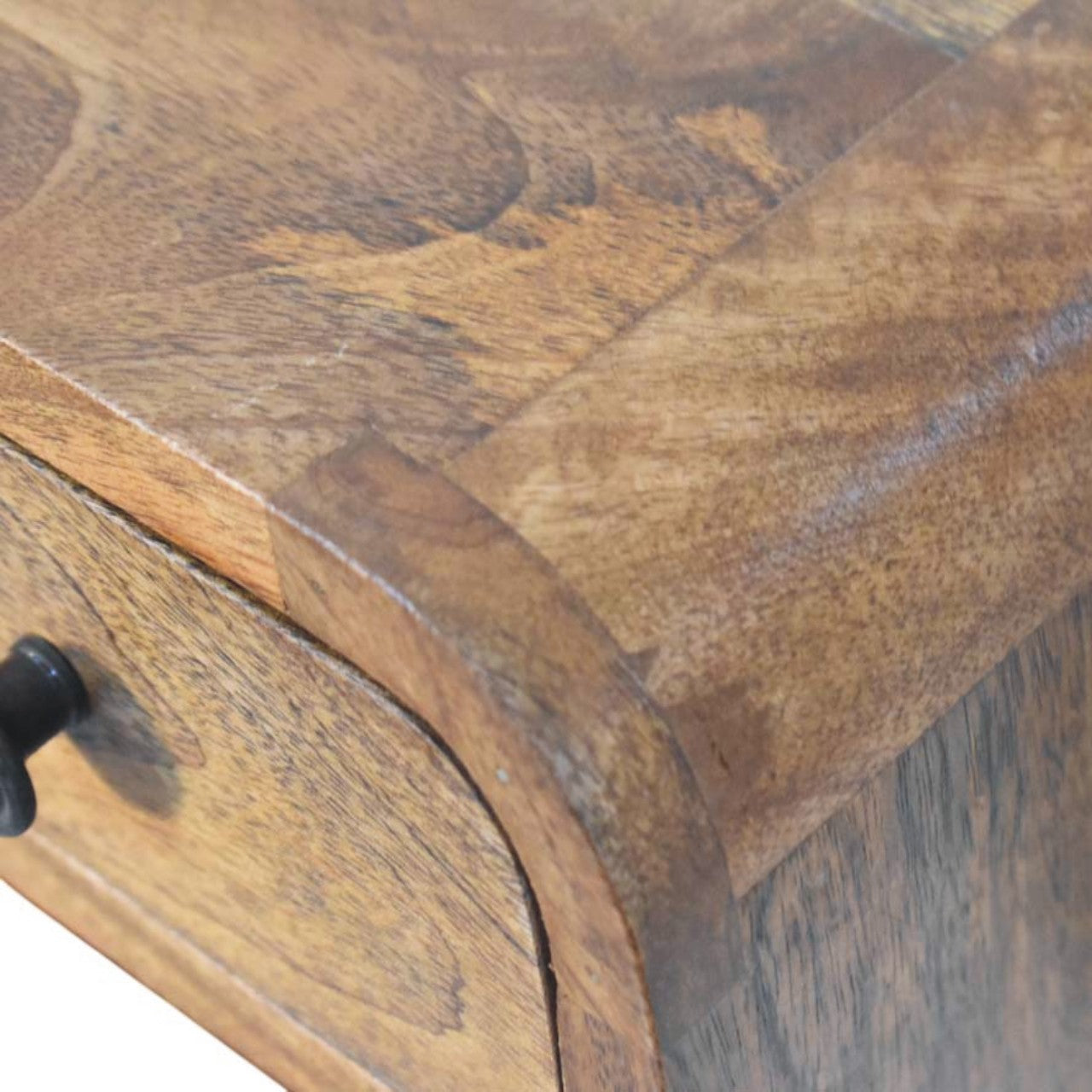 Solid Wood Curved Wall Mounted Bedside