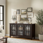 Connaught 60 Inch Wide Solid Wood Storage Cabinet Buffet in Chestnut