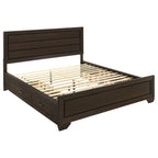 Holmgren Dark Cocoa Eastern King Storage Panel Bed