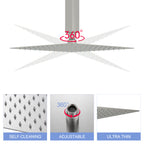 10" Square Rainfall Shower Head, Wall/Ceiling Mounted, Brushed Nickel