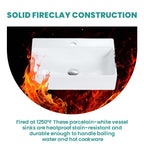 20"x14" Integrated Glossy White Ceramic Sink
