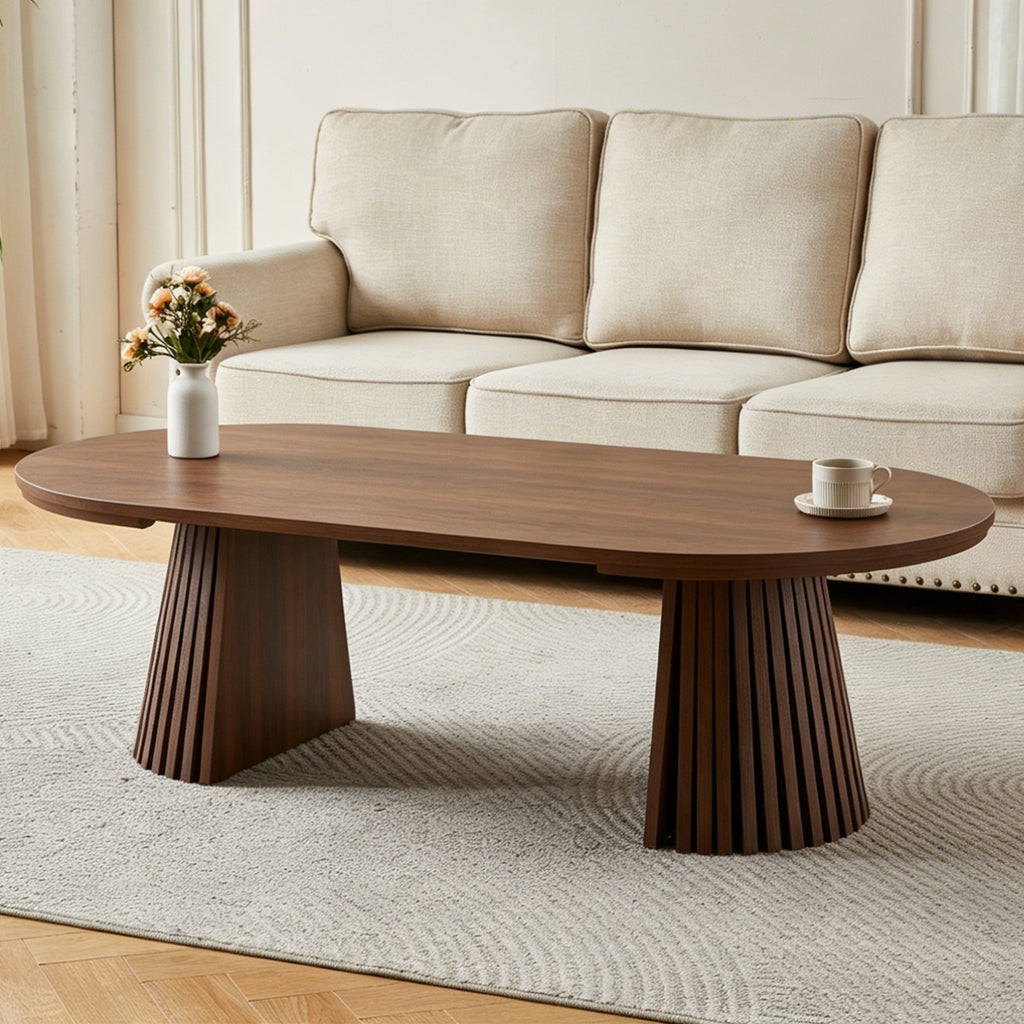 Flexible Round Wooden Coffee Table