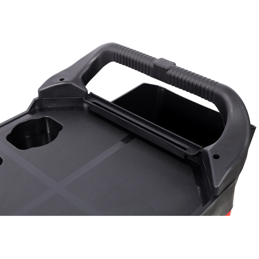 3 Tier Rolling Auto Detail Cart With Wheels, 2 Buckets