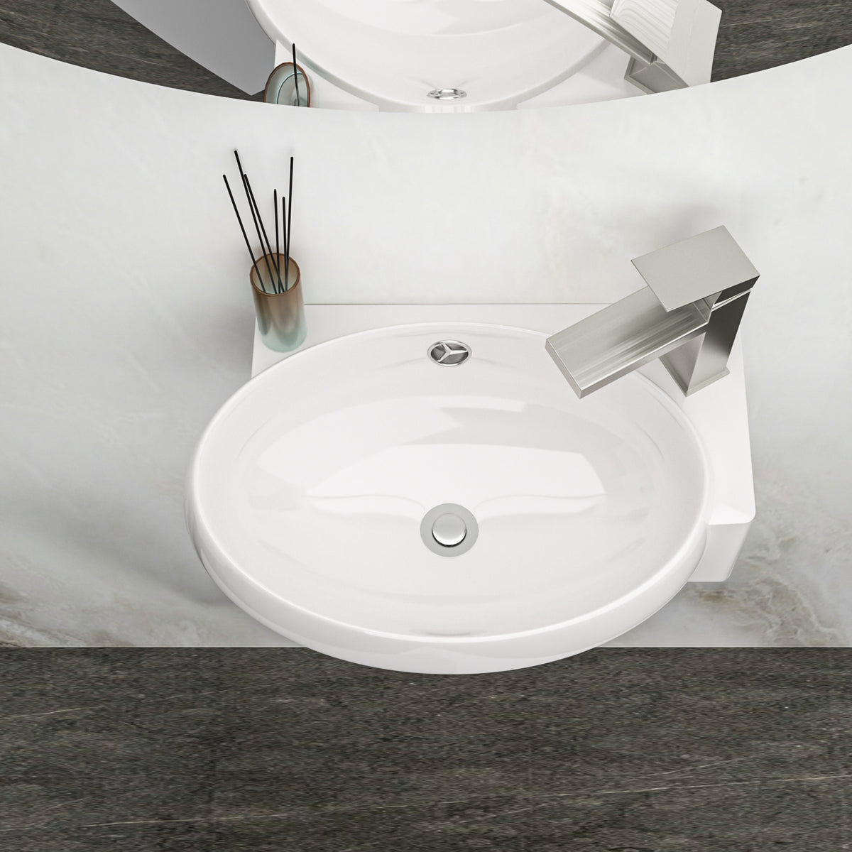 16.5x11 Inch Ceramic Bathroom Sink