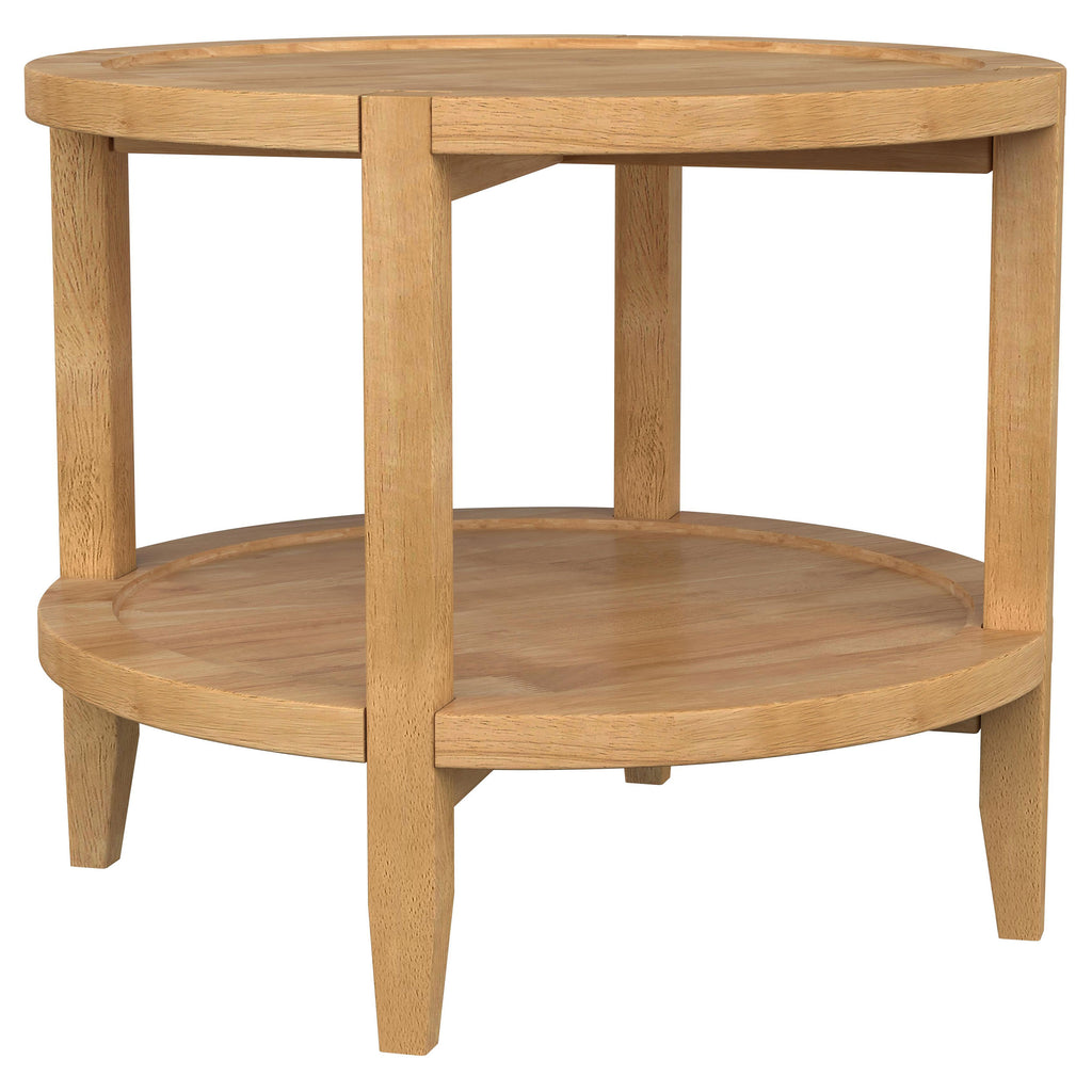 Elliott Maple 2-Piece Round Coffee and End Table Set
