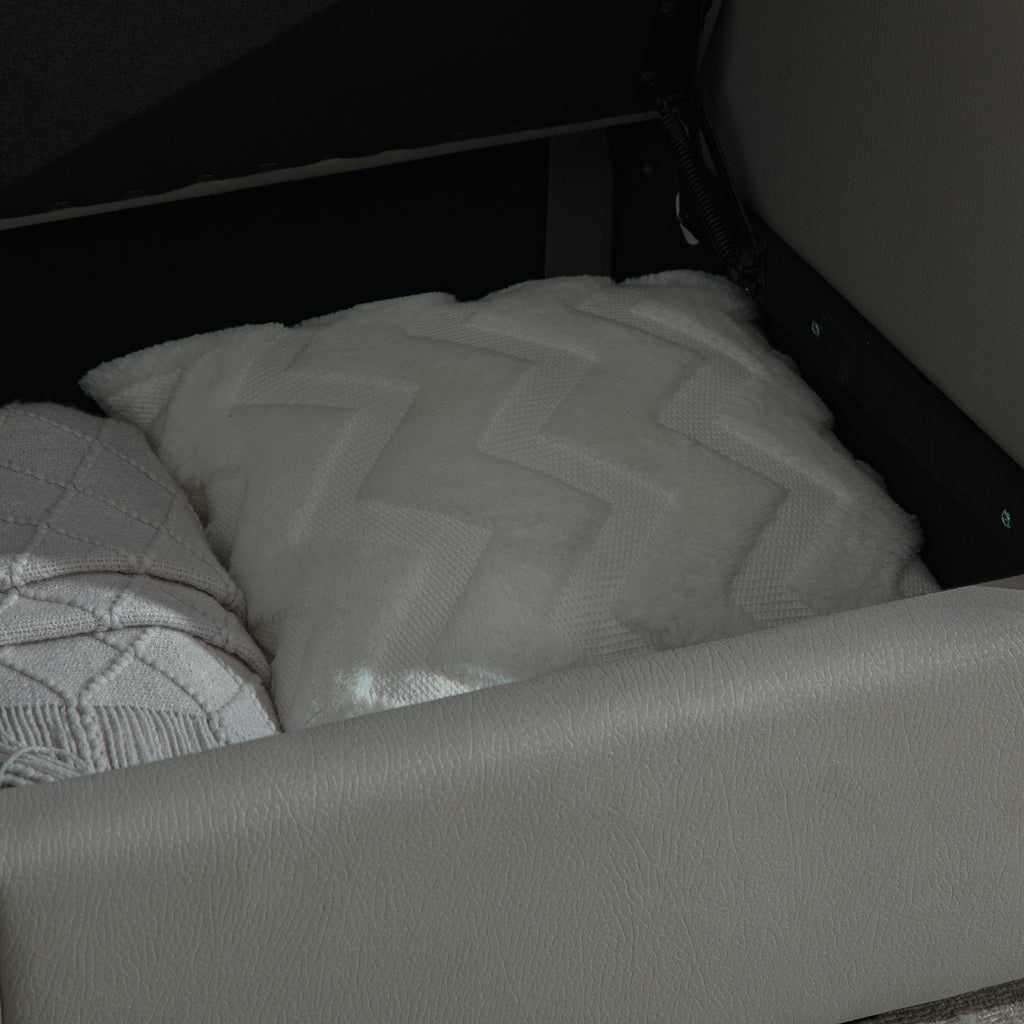 33.6" Upholstered 360° Swivel Armchair with Hidden Storage