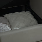 33.6" Upholstered 360° Swivel Armchair with Hidden Storage